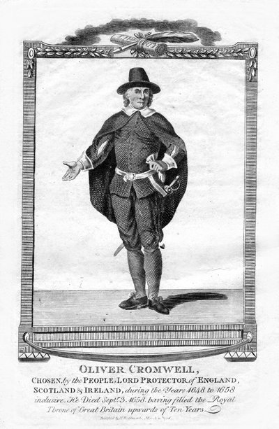 Oliver Cromwell , engelsk militærleder og politiker, 1706 av Unbekannt