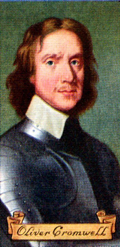 Oliver Cromwell, hentet fra en serie sigarettkort, 1935 av Unbekannt
