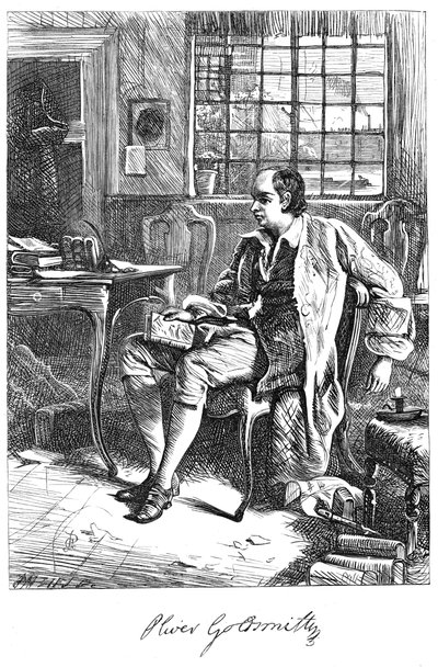 Oliver Goldsmith, dramatiker fra 1700-tallet, ca 1860-tallet av Unbekannt