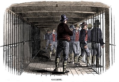 Om bord i et fengselshulk, 1848 av Unbekannt