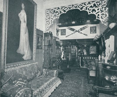 Et av mottaksrommene ved Sandow Institute, c1898 av Unbekannt