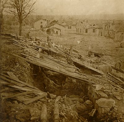 Utendørs sovesal ved Tavannes Fort, Verdun, Nord-Frankrike, c1914-c1918 av Unbekannt