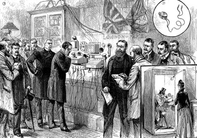 Åpning av den anglo-franske telefonlinjen, 1891 av Unbekannt