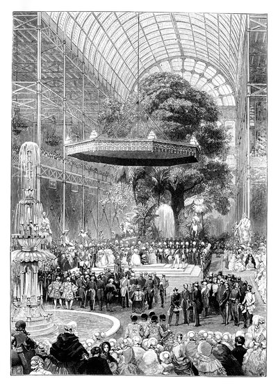 Åpning av den store utstillingen, Hyde Park, London, 1851, 1888. av Unbekannt