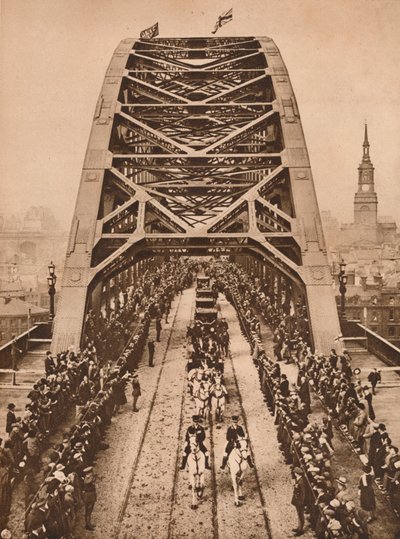 Åpning av den nye Tyne Bridge av King George V, Newcastle-upon-Tyne, 10. oktober 1928 1935 av Unbekannt