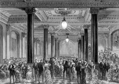 Åpningssoiree for de nye kontorene til Daily Telegraph, Fleet Street, London, 28. juni 1882 av Unbekannt
