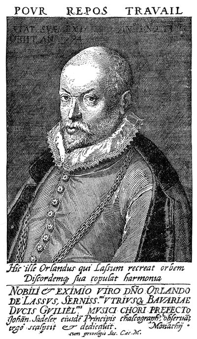 Orlandus Lassus, flamsk renessansekomponist og musiker, 1500-tallet av Unbekannt