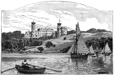 Osborne House fra Solent, East Cowes, Isle of Wight, 1900 av Unbekannt