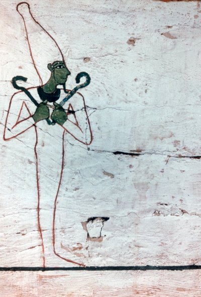 Dødsguden Osiris, detaljsarkofag til The Lady of Madja, 18. dynasti av Unbekannt