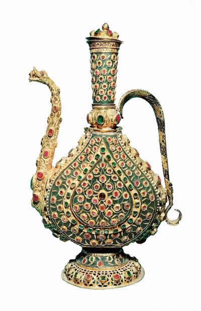 Ottomansk kunst: gullmugge, innlagt med edelstener. Gullsmederi 1600-tallet. av Unbekannt