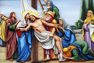 Vår Frue av Fatima kirke. Korsveien. Stasjon 13. Jesus blir tatt ned fra korset. Ho Chi Minh-byen. Vietnam av Unbekannt