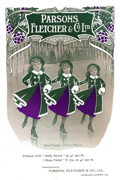 Våre tre små hushjelper - Parsons, Fletcher & Co. Ltd-annonse, 1909. av Unbekannt