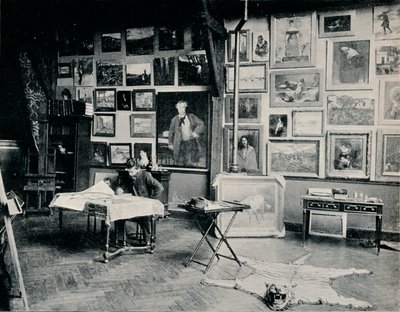 P. Roll in his Studio, c1897 av Unbekannt