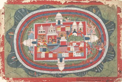 Side fra et spredt Bhagavata Purana-manuskript Life of Krishna, ca. 1775. av Unbekannt