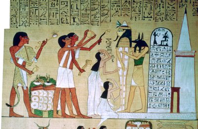 Side fra Book of the Dead of Hunefer, fra Theben, Egypt, 19. dynasti, c1300 f.Kr. av Unbekannt