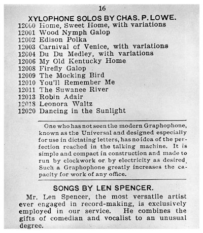 Side fra First Columbian Grammophone Catalogue, c1898 1956 av Unbekannt