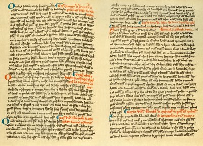 Sider fra kartularet til Osney Abbey, c1275 1886 av Unbekannt