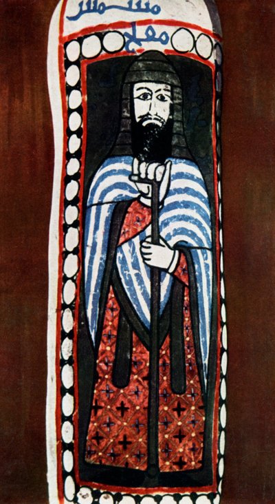 Malt figur av en kristen prest i Jausaq, Samarra, Irak, 1930 av Unbekannt