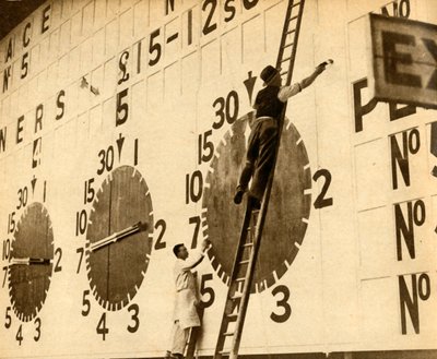Malere på jobb på White City-vesken, West London, 1932, 1933. av Unbekannt