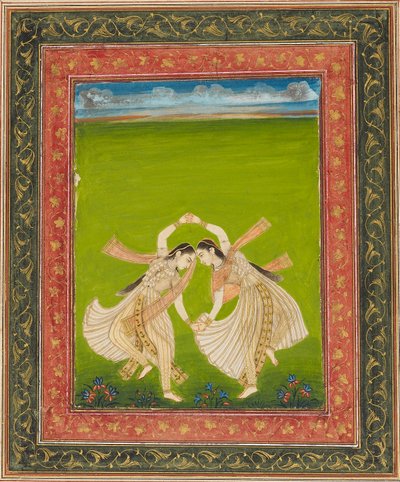 Jenter som leker phugadi, 1700-tallet av Unbekannt