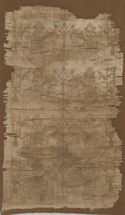Panel med falkonerere, 1516-1955. av Unbekannt