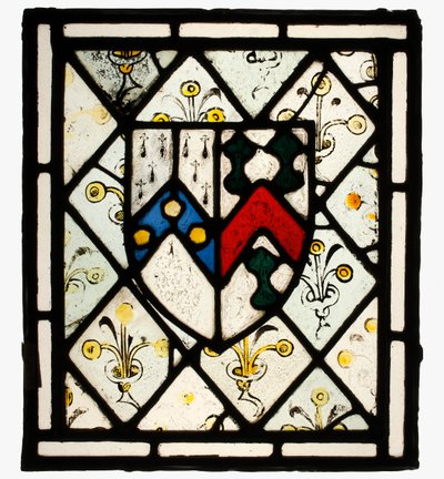 Panel med Heraldic Shield of Johnson, britisk, ca. 1500. av Unbekannt