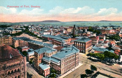 Panorama av fortet, Bombay, India, tidlig på 1900-tallet av Unbekannt