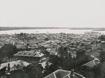 Panoramautsikt fra åsene, Auckland, New Zealand, 1895. av Unbekannt