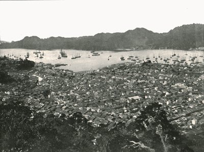 Panoramautsikt over byen, Nagasaki, Japan, 1895. av Unbekannt