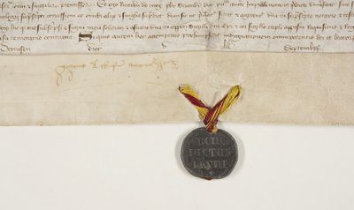 Papal Bull bekrefter charteret til biskop Henry Wardlaw, recto av Unbekannt