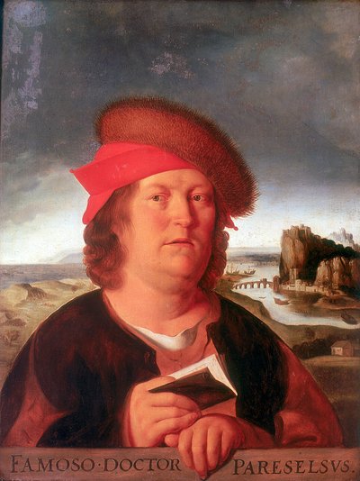 Paracelsus Aracelsus 1493-1541, sveitsiskfødt tysk lege og alkymist av Unbekannt