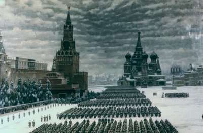 Parade på Røde plass, desember 1947, Moskva, Russland av Unbekannt