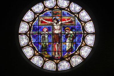 Paris, Frankrike Notre-Dame-du-Rosaire kirke farget glass, Paris, Frankrike av Unbekannt