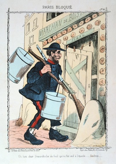 Paris beleiret, 1870-1871. av Unbekannt