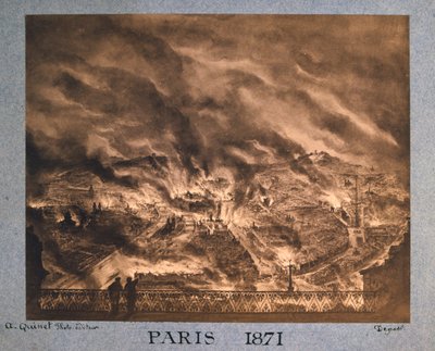 Paris i flammer, 1871 av Unbekannt