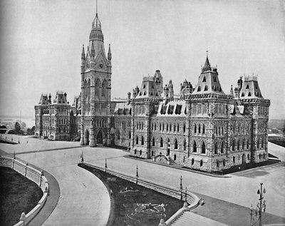 Parlamentsbygninger, Ottawa, Canada, c1897. av Unbekannt