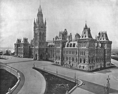 Parlamentsbygninger, Ottawa, Canada, c1900. av Unbekannt