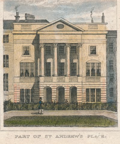 En del av St. Andrews Place, 1800-tallet. av Unbekannt