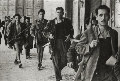 Partisaner i Cesena, Emilia Romagna, Italia, oktober 1944 (b / e-bilde) av Unbekannt