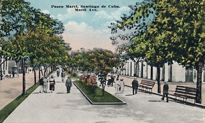 Paseo Martí, Santiago de Cuba, c1910. av Unbekannt
