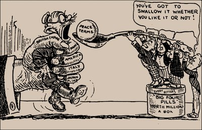 Fredsvilkår. Du må svelge det enten du liker det eller ikke, 1919. av Unbekannt