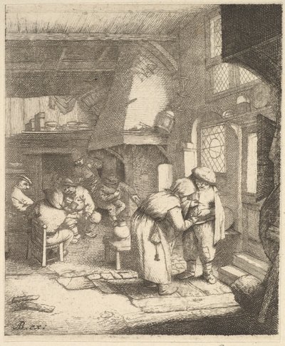 Bonde som betaler regningen sin, 1610-85. av Unbekannt