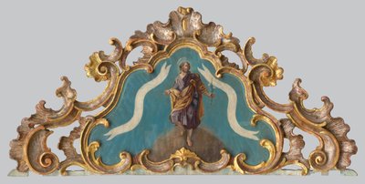 Pediment av et alter med en figur av en helgen av Unbekannt