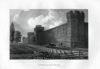 Penitentiary, Philadelphia, Pennsylvania, USA, 1855 av Unbekannt