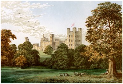 Penrhyn Castle, Caernarvonshire, Wales, hjemmet til Lord Penrhyn, c1880 av Unbekannt