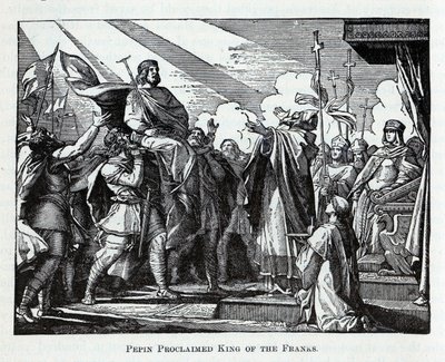 Pepin utropt til konge av frankerne, 1882 av Unbekannt
