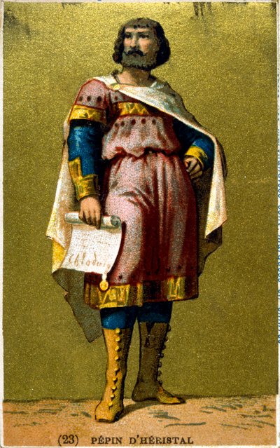 Pepin dHeristal, frankisk hersker, 1800-tallet av Unbekannt