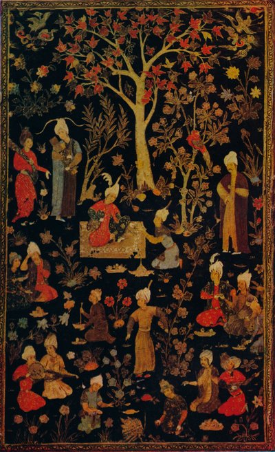 Persisk Papier Mache bokomslag, c1600 av Unbekannt