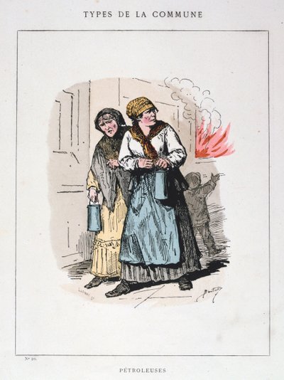 Petroleuses, Paris kommune, 1871. av Unbekannt