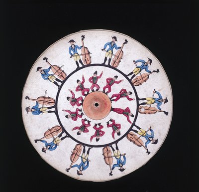 Phenakistiscope (Phenakistoscope) plate, ca 1830 av Unbekannt